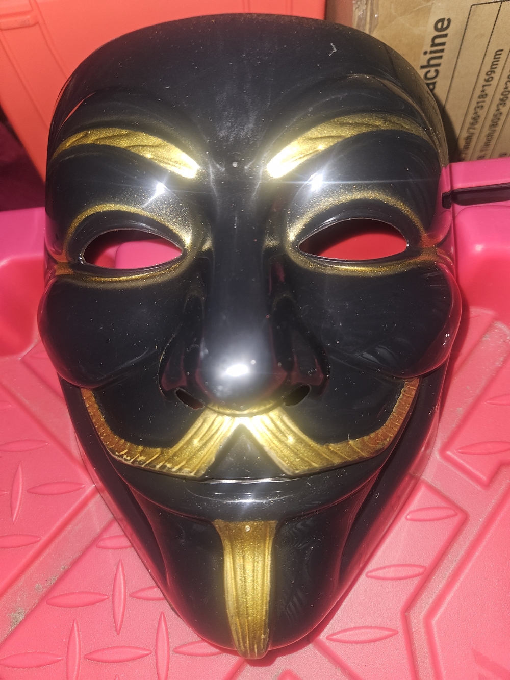 Black & Gold Masquerade Party Mask - Anonymous Style